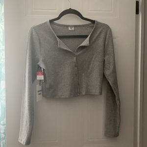 Cropped button up top from Aritzia!